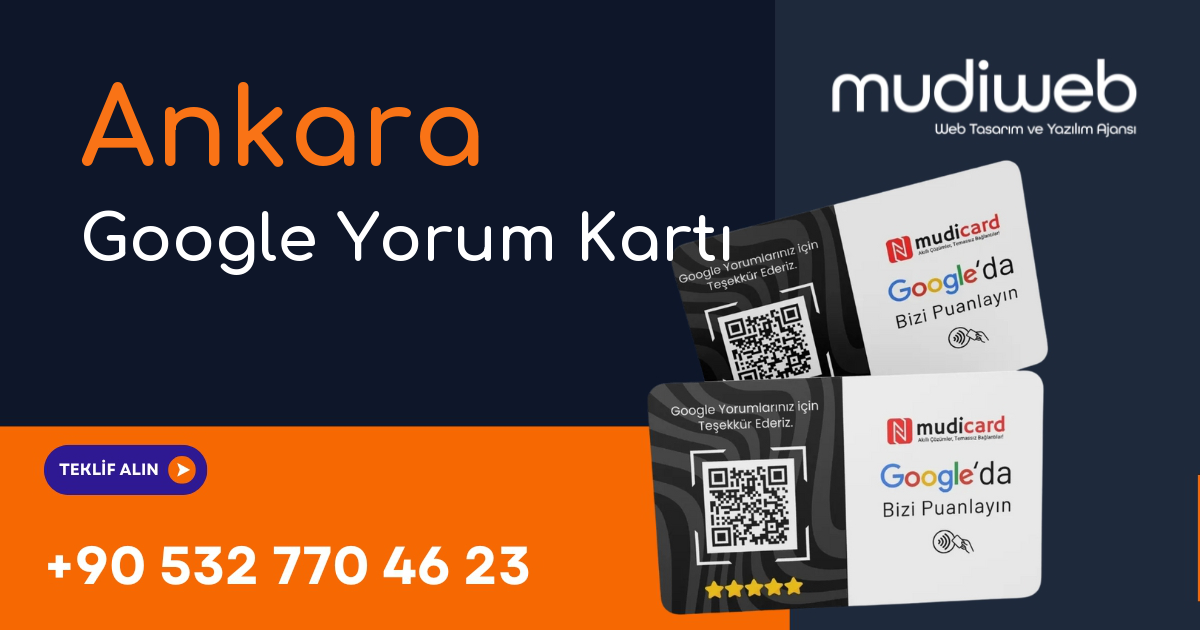 Ankara Google Yorum Kartı - Ankara Google Review Card - Google Yorum Widget Mudiweb