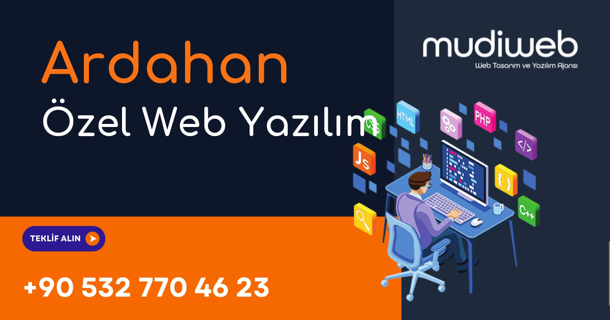Ardahan Özel Web Yazılım - Ardahan Özel Yazılım Geliştirme - Profesyonel Yazılım Çözümleri Mudiweb