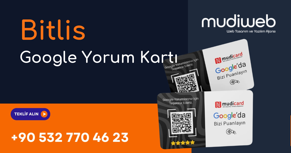 Bitlis Google Yorum Kartı - Bitlis Google Review Card - Google Yorum Widget Mudiweb