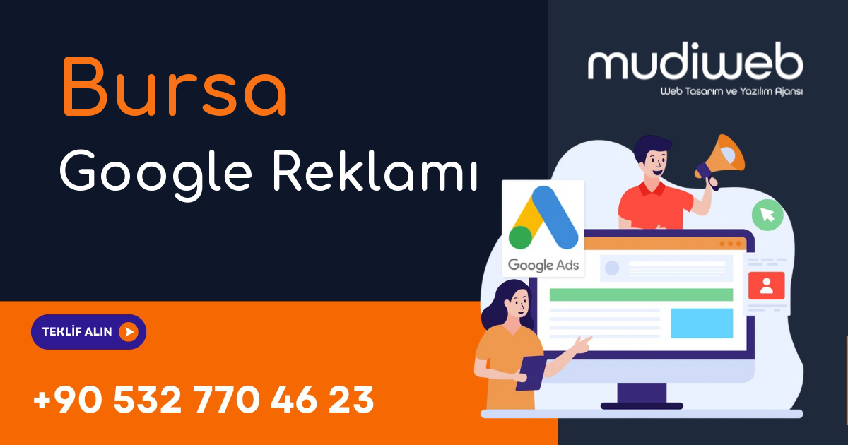 Bursa Google Reklamı - Bursa Google Ads Yönetimi - Performans Bazlı Reklam Mudiweb