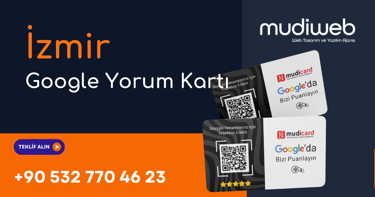İzmir Google Yorum Kartı - İzmir Google Review Card - Google Yorum Widget Mudiweb