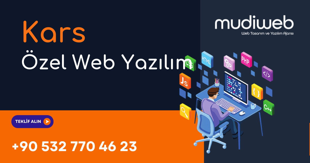 Kars Özel Web Yazılım - Kars Özel Yazılım Geliştirme - Profesyonel Yazılım Çözümleri Mudiweb
