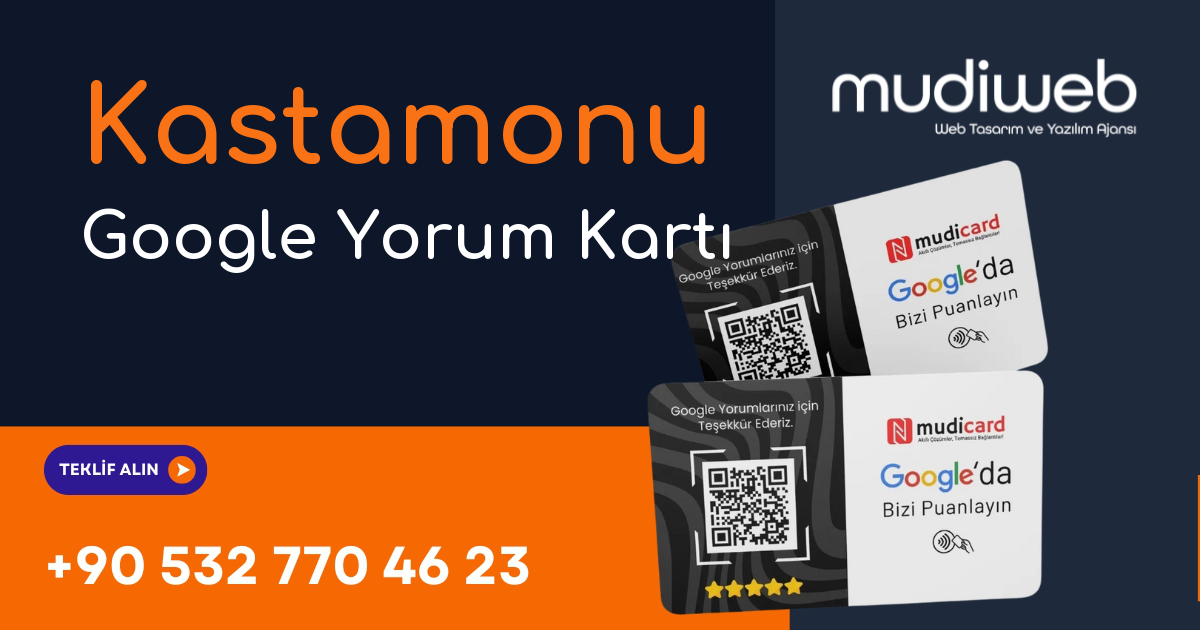 Kastamonu Google Yorum Kartı - Kastamonu Google Review Card - Google Yorum Widget Mudiweb