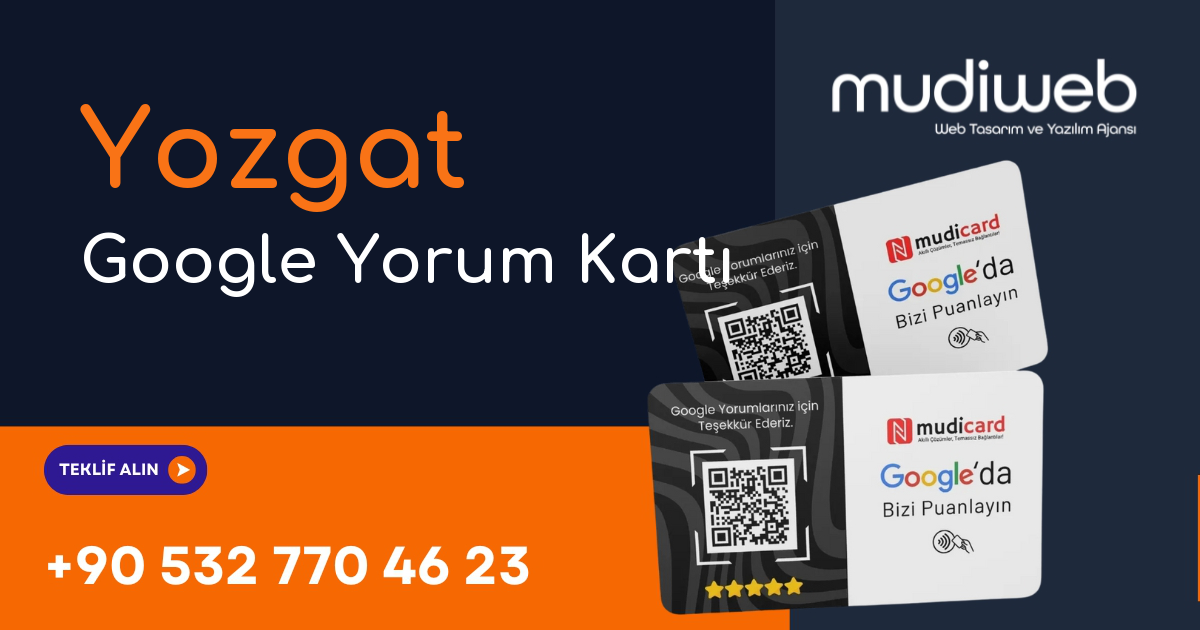 Yozgat Google Yorum Kartı - Yozgat Google Review Card - Google Yorum Widget Mudiweb