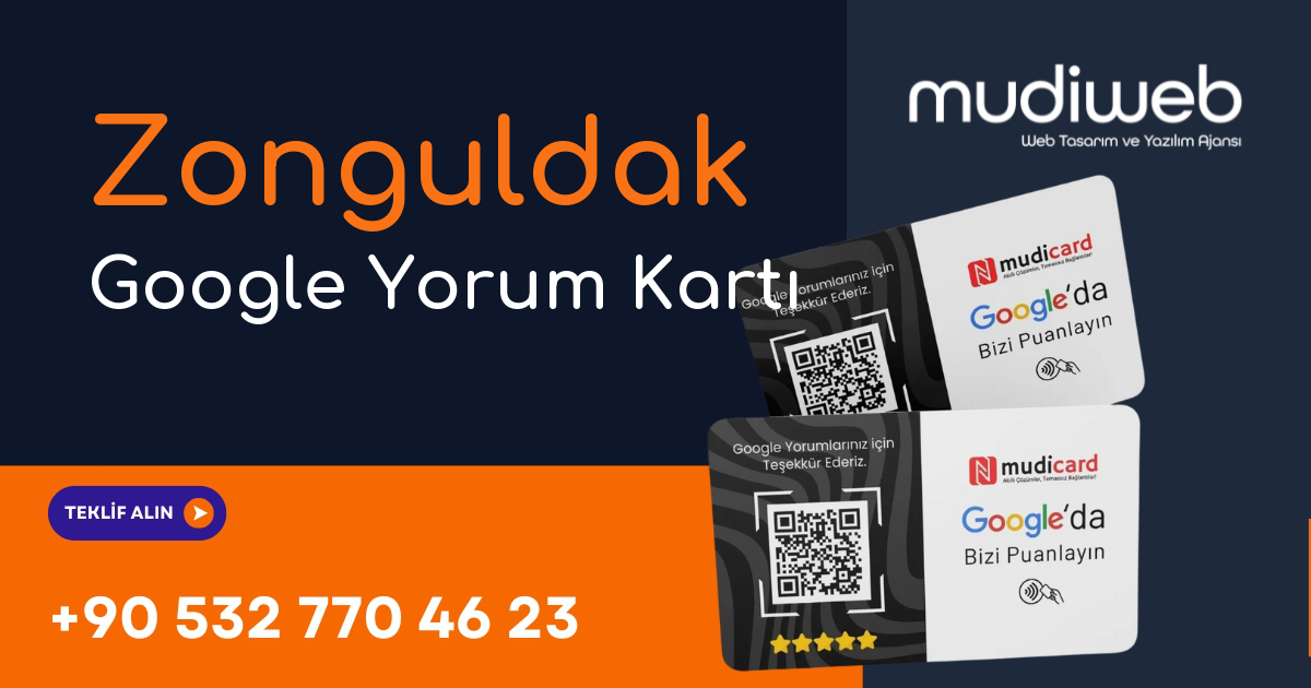 Zonguldak Google Yorum Kartı - Zonguldak Google Review Card - Google Yorum Widget Mudiweb